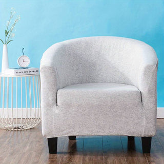 Housse de Fauteuil Crapaud Design - Royale Gris Clair sur fond gris