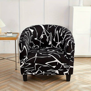 Housse de Fauteuil Crapaud Design - Royale Noir Profond sur fond gris