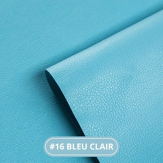 Kit de Réparation en cuir auto-adhésif - Nola #16 Bleu Clair sur fond gris