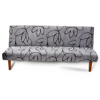 Decorum - Housse de clic-clac design Cœur noir sur fond gris