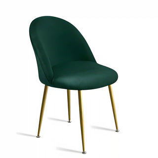 Housse de chaise bec de canard en Velours - Splendor Vert Foncé sur fond gris