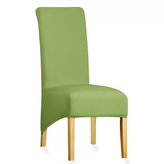 Radiance - Housse de chaise XL lisse Vert sur fond gris