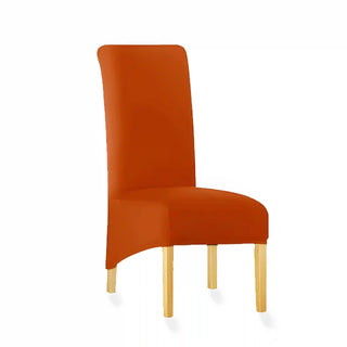 Radiance - Housse de chaise XL lisse Orange sur fond gris