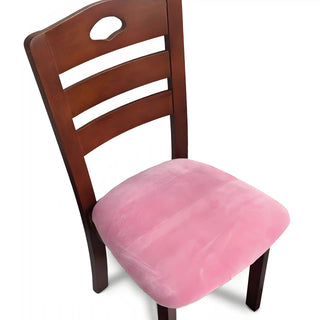 Housse de siège de chaise classique en Velours - Epiphany Rose sur fond gris