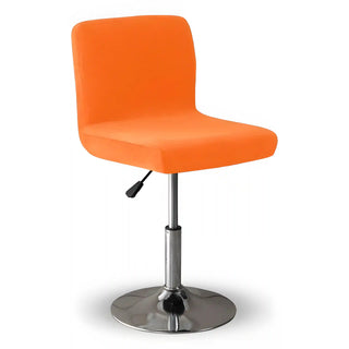 Stellar - Housse de chaise de bar en Velours Orange sur fond gris