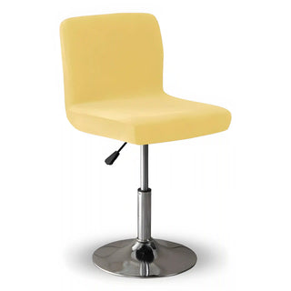 Stellar - Housse de chaise de bar en Velours Jaune sur fond gris