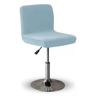 Stellar - Housse de chaise de bar en Velours Bleu ciel sur fond gris