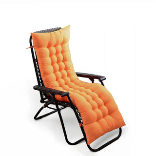 Ambiance - Housse de chaise longue Orange sur fond gris