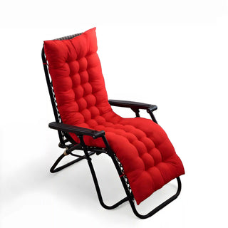 Ambiance - Housse de chaise longue Rouge sur fond gris