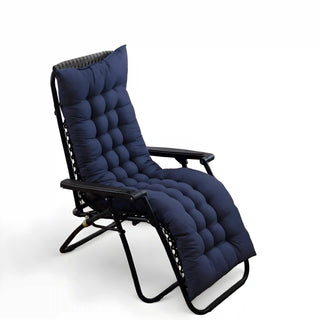 Ambiance - Housse de chaise longue Bleu foncé sur fond gris