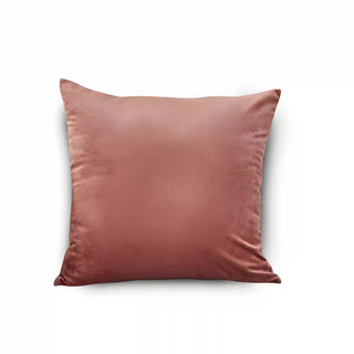 Housse de coussin en Velours - Valeska Rose incarnadin sur fond gris