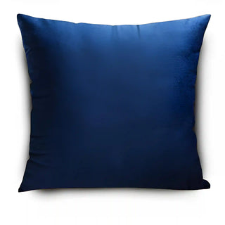 Triumph - Housse de coussin en Velours Bleu foncé sur fond gris