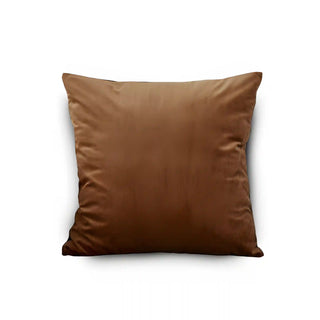 Triumph - Housse de coussin en Velours Marron sur fond gris