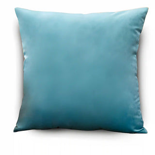 Housse de coussin en Velours - Valeska Bleu ciel sur fond gris