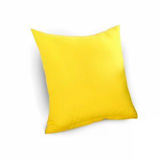 Housse de coussin lisse - Triumph Jaune sur fond gris