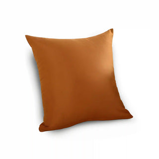 Housse de coussin lisse - Triumph Café au lait sur fond gris