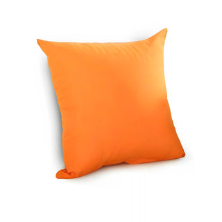 Triumph - Housse de coussin lisse Orange sur fond gris