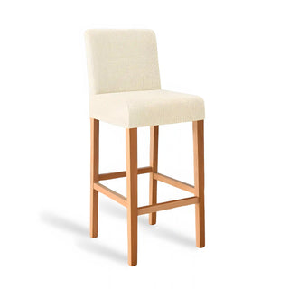 Adagio - Housse de tabouret de bar en Jacquard Beige sur fond gris