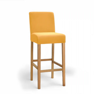 Adagio - Housse de tabouret de bar en Velours Moutarde sur fond gris