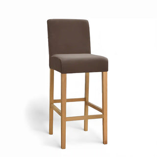 Adagio - Housse de tabouret de bar en Velours Brun sur fond gris