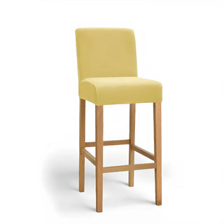 Adagio - Housse de tabouret de bar en Velours Jaune sur fond gris