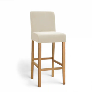 Adagio - Housse de tabouret de bar en Velours Crème sur fond gris