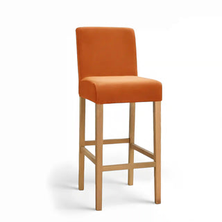 Adagio - Housse de tabouret de bar en Velours Orange sur fond gris