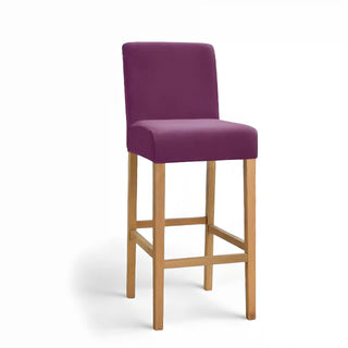 Adagio - Housse de tabouret de bar en Velours Violet sur fond gris