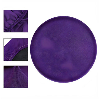 Aureus - Housse de Tabouret en Simili Cuir Violet sur fond gris