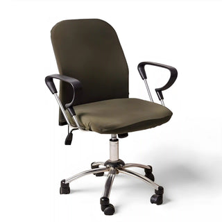 Sereno - Housse de chaise de bureau en Velours Noir sur fond gris