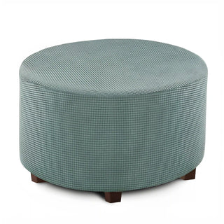 Jubilee - Housse de pouf en Jacquard Vert sur fond gris