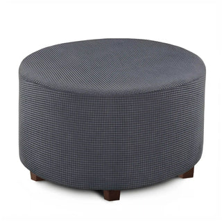 Housse de pouf en Jacquard - Jubilee Gris sur fond gris