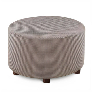 Housse de pouf en Jacquard - Jubilee Brun clair sur fond gris