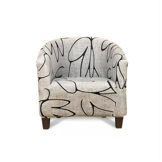 Housse de Fauteuil Crapaud Design - Royale Gris sur fond gris