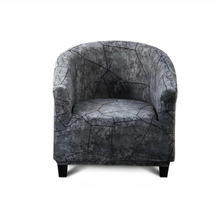 Housse de Fauteuil Crapaud Design - Royale Gris Foncé sur fond gris