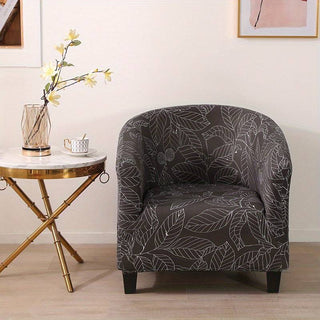 Housse de Fauteuil Crapaud Design - Royale Brun sur fond gris