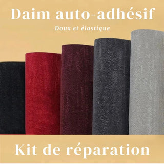 Nola - Kit de Réparation auto-adhésif en Daim sur fond gris