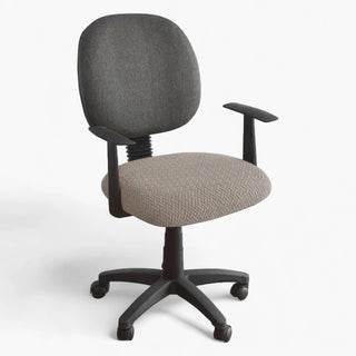 Housse de siège de chaise de bureau en Jacquard - Zenith Kaki sur fond gris