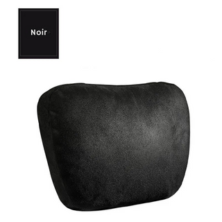 Mona - Coussin d'Appuie Tête en Velours Noir sur fond gris