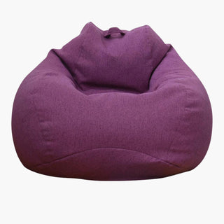 Housse de Pouf - Ornamento Violet sur fond gris