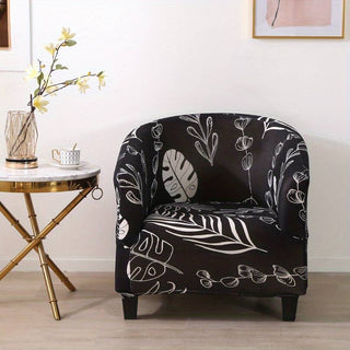 Housse de Fauteuil Crapaud Design - Royale Noir sur fond gris