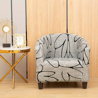 Housse de Fauteuil Crapaud Design - Royale Gris sur fond gris