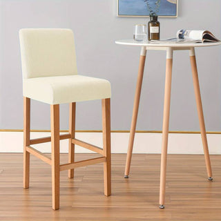 Adagio - Housse de tabouret de bar en Jacquard Beige sur fond gris