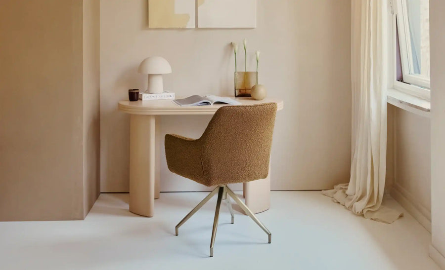 Chaise de bureau en velour avec bureau design