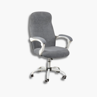 Sereno - Housse de chaise de bureau en Jacquard Gris sur fond gris