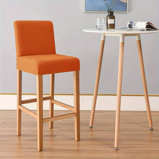 Adagio - Housse de tabouret de bar en Jacquard Orange sur fond gris