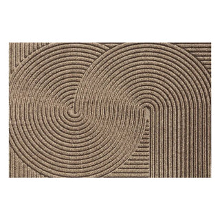 Tapis d'Entrée - Ferania Beige sur fond gris