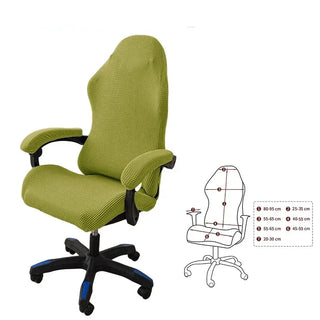 Housse de Chaise Gaming en Jacquard - Astra Vert pomme sur fond gris