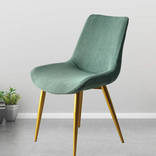 Fantasia - Housse de chaise de salle à manger en Jacquard Vert sur fond gris