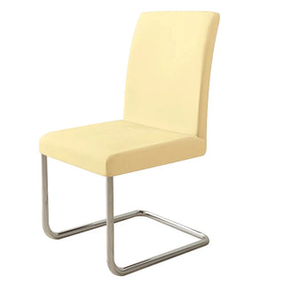 Zola - Housse de chaise classique Imperméable Lisse Crème sur fond gris